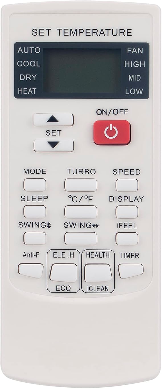 YKR-H/102E Replace Remote Compatible with Costway Daizuki Fusion AUX AC