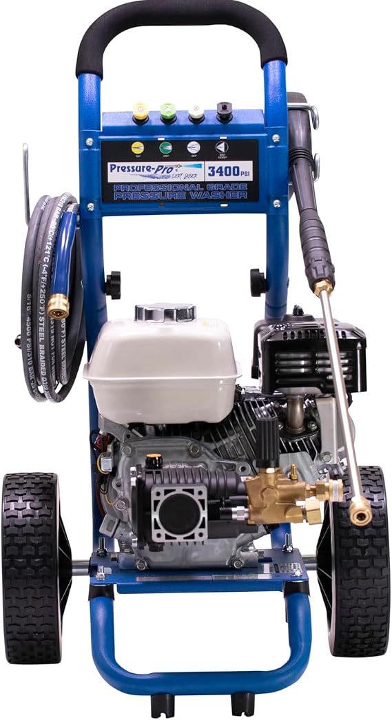 Pressure-Pro PP3425H Dirt Laser 3400 PSI 2.5 GPM Cold Water Gas Pressure Washer with GX200 Engine