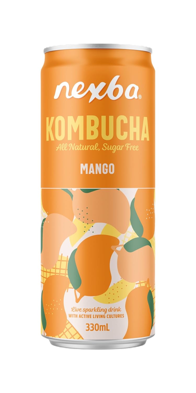 NEXBA - Mango Kombucha Sleek Cans 12 x 330 ml