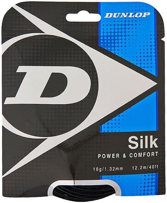 DUNLOP Silk (16-1.30mm) Tennis String Set (Black)