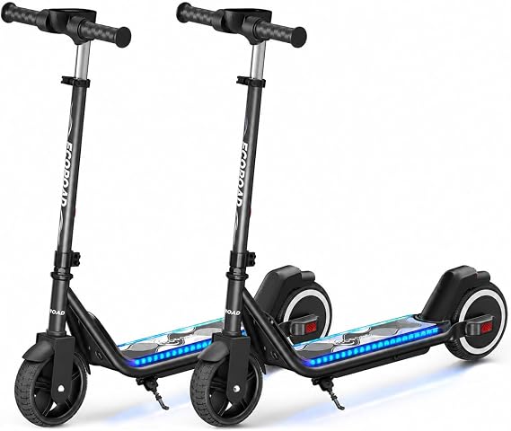 ECOROAD EK6 Kids Electric Scooter for 6-12 3/6/10mph 6.5" Solid Tires