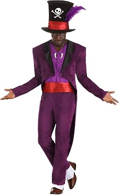 Magical Disney Adult Dr. Facilier Mens Halloween Costume | Princess and The Frog Shadow Man Outfit for Halloween Fun