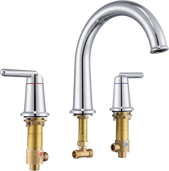 Roman Tub Faucet 3 Hole Deck Mount Tub Filler High Flow Chrome