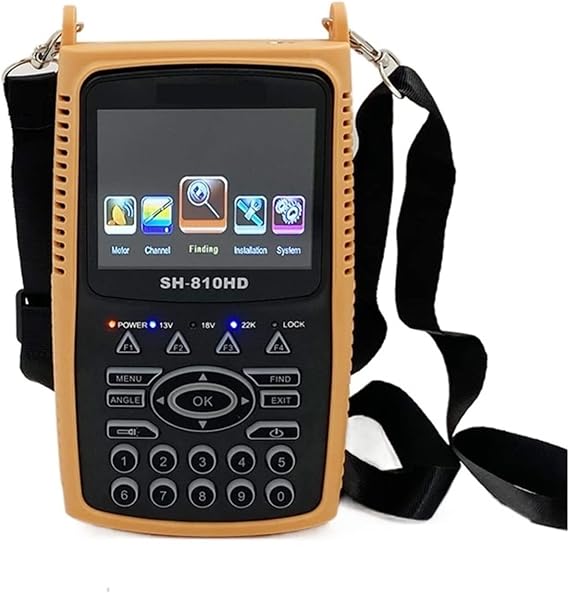 TV Signal Finder Meter, Digital Satellite Finder Combo Satellite Finder DVB S2 T2 C Satellite Signal Finder SATHERO SH-810HD Camera Tester CCTV AHD,for Adjusting Sat TV Dish(DVB S S2)