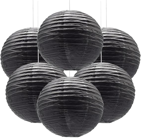 6Pcs Paper Lanterns Decorative Round Hanging Paper Lanterns