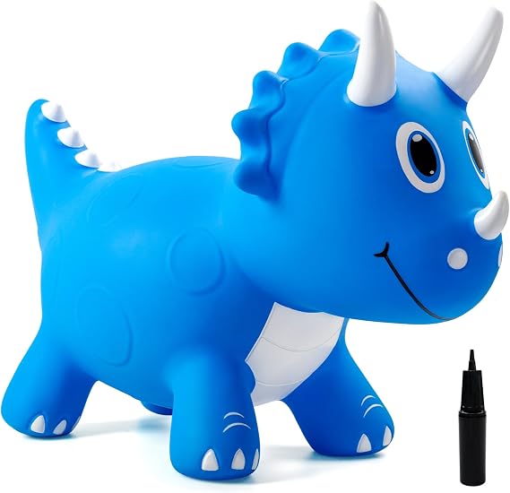 EVERICH TOY Dinosaur Bouncy Animal Hopper, Ride-on Toys for Kids 18M+
