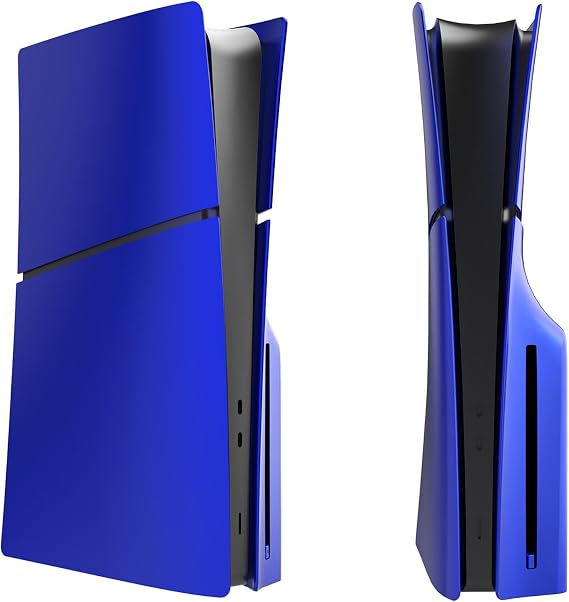 コンソールフェイスプレート 傷防止ケース PS5 SLIM Disc Edition コンソール保護シェルブルー