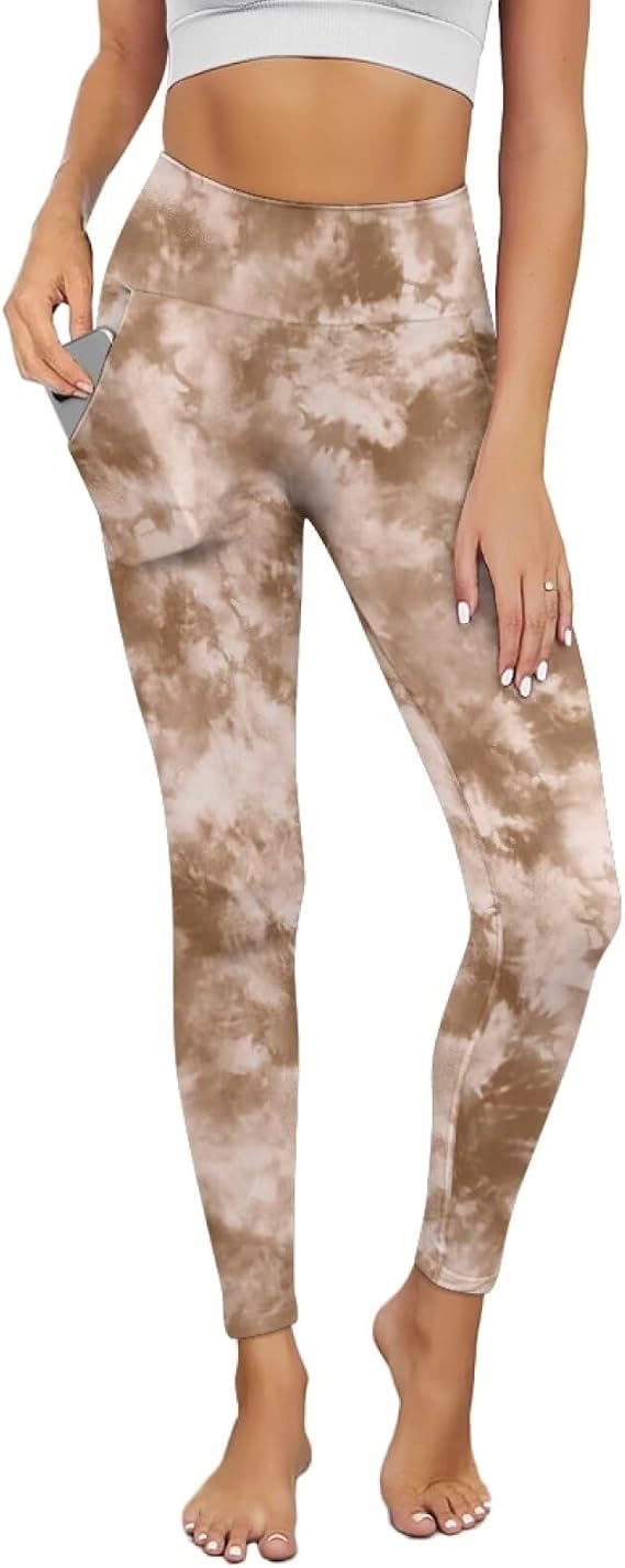 Yoga Pants Leggings with Pockets, High Waist Workout Leggings for Women Tummy Control Workout Yoga Pants