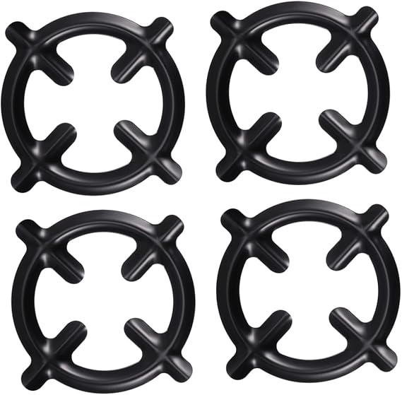 4pcs Iron Stove Stands Heat Resistant Pot Racks for Gas Cookers Stable Support for Coffee Pots Milk More Durable Rustproof Kitchen Accessory