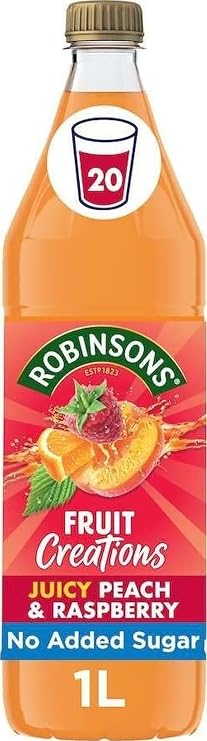 Robinsons Fruit Creations Real Fruit Squash, 1L, Peach and Raspberry