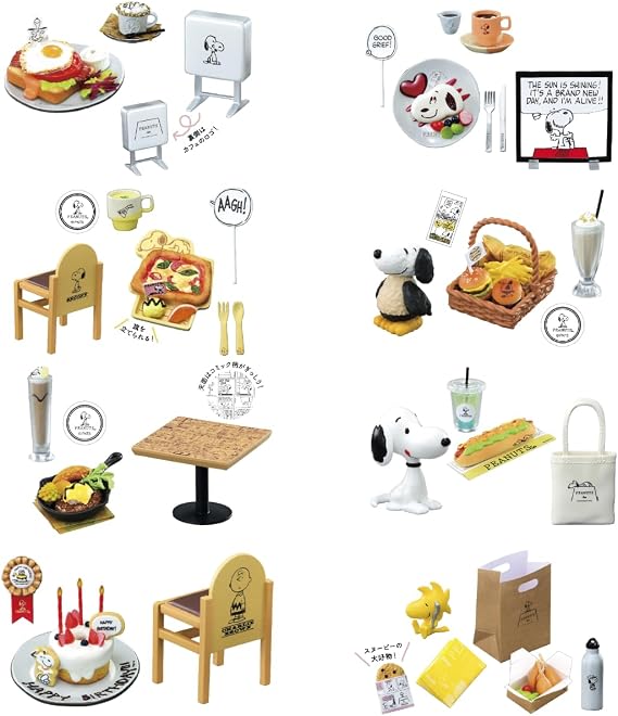 Reement Peanuts Snoopy Kimi and Peanuts Cafe Tour! Approx. 4.5 x 2.8 x 2.4 inches (115 x 70 x 60 mm), Made of PVC and ABS