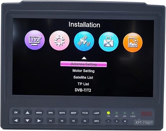 Digital Satellite Finder KPT-716TS DVB-S2 DVB-T2 Satellite Finder Meter HD Satellite TV Receiver MPEG-4 Modulator Ws-6916 6906 6933 Easy to Use