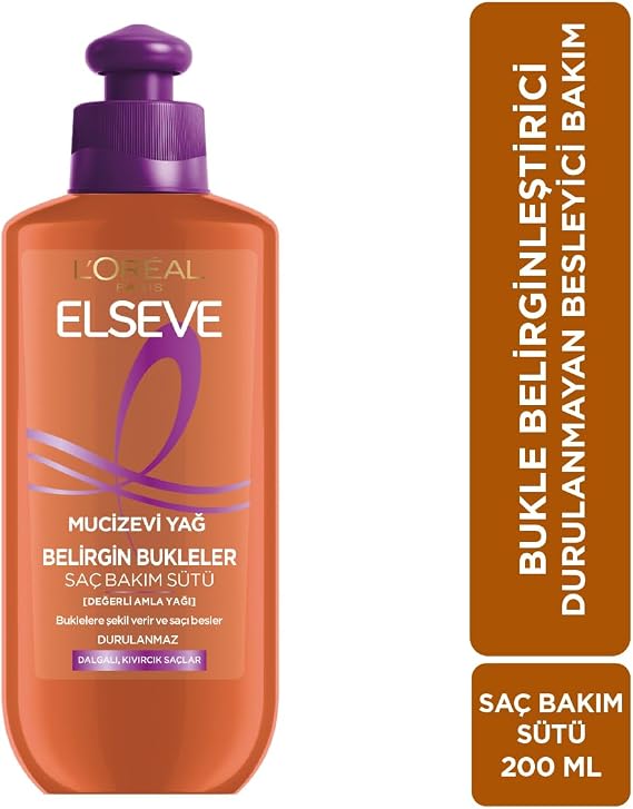L'Oreal Paris Elseve Mucizevi Amla Yağı Bukle Belirginleştirici Saç Bakım Kremi 200 ml