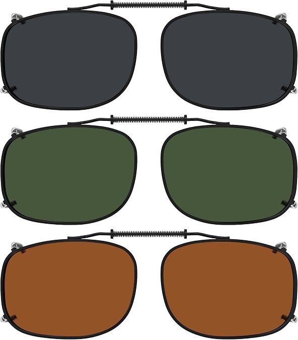 Eyekepper Clip on Sunglasses Over Eyeglasses for Men, 57 * 39MM | Sunglass Clips, Polarized Clip-on Shades, Men's Clip ons, Clipon for Women, Attachment for Eyeglass, Snap on 57mmX39mm Lenses