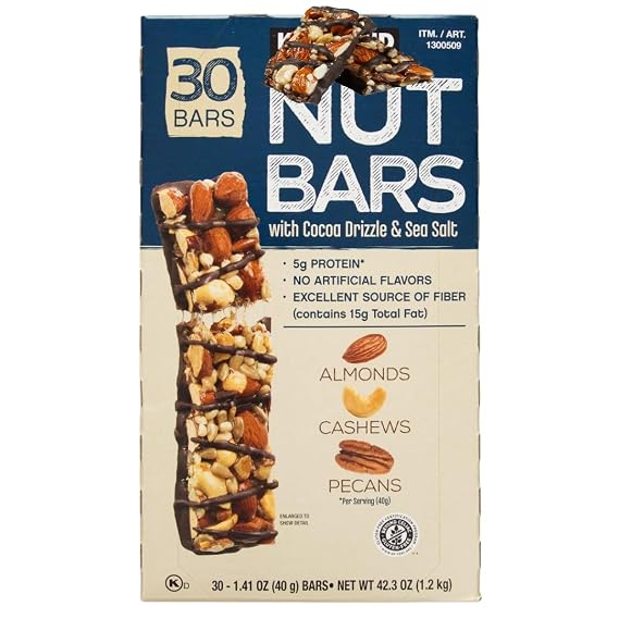 Signature Nut Bars with Cocoa Drizzle & Sea Salt, 1.41 oz, 30-count (30 Count (1 Pack), Variety Pack)