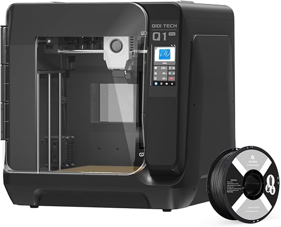 QIDI Q1 Pro 3D Printer Bundle with QIDI PLA Filament Black