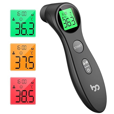 Forehead Thermometer for Adults Kids, No-Touch Infrared LCD Display Digital Baby Thermometers Body Temperature Thermometer