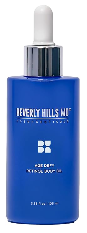 Beverly Hills MD Age Defy Retinol Body Oil | Retinol and marula body oil helps hydrate crepey-looking skin and support a firmer, tighter appearance