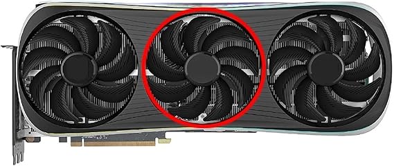 DC12V 0.5A 4-Pin Graphics Card Fan, Compatible For ZOTAC , Compatible For Gaming ,GeForce ,RTX 4070 Ti 4080 4090 AMP Extreme(B)