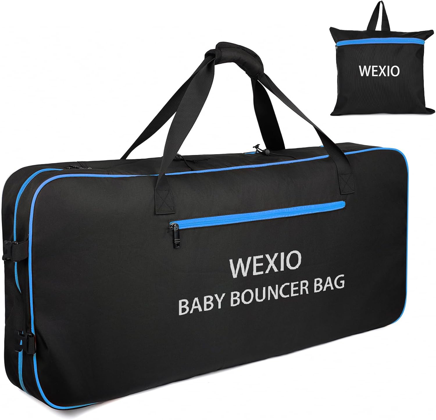 Padded Baby Bouncer Travel Bag，Waterproof &Sturdy Infant Bouncer Transport Cover, Universal Newborn Bouncy Seat Storage Bag Fit for Baby Bjorn Babybjorn Ergobaby Cybex Maxi-Cosi Munchkin