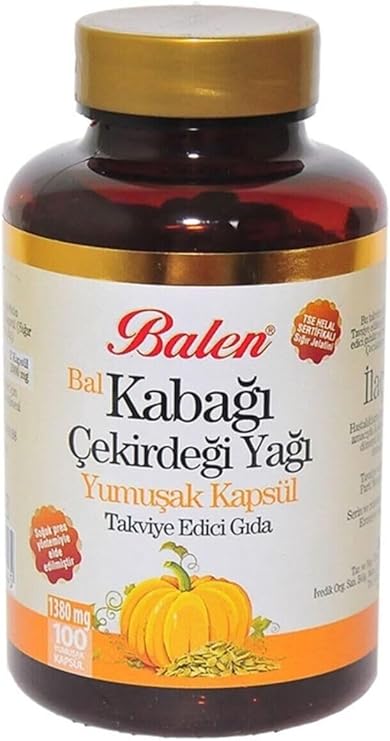 Balen Bal Kabağı Çekirdeği Yağı 100 Yumuşak Kapsül