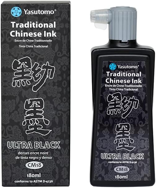 Yasutomo Chinese Ink, 180ml, Black (CY18)