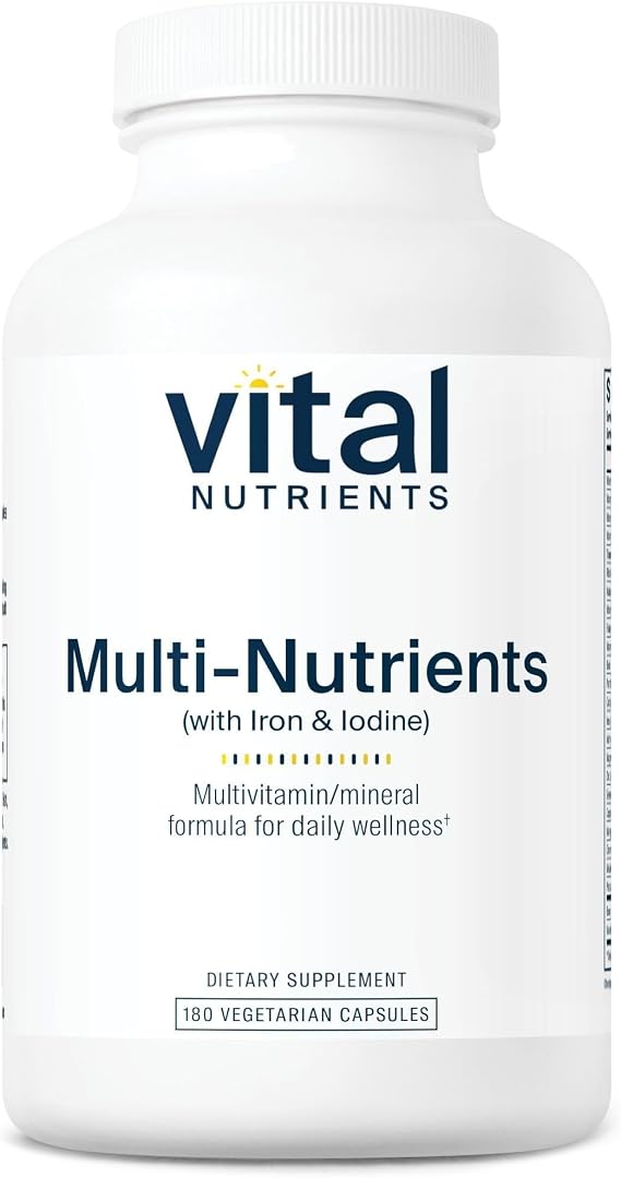 Vital Nutrients Multi-Nutrients with Iron and Iodine, 180 Capsules