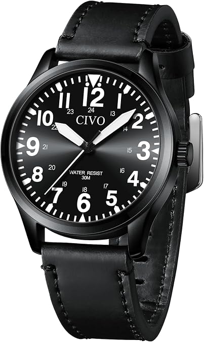 CIVO Military Watch for Men Waterproof: Analog Mens Watches Classic- Field Wrist Watches for Man