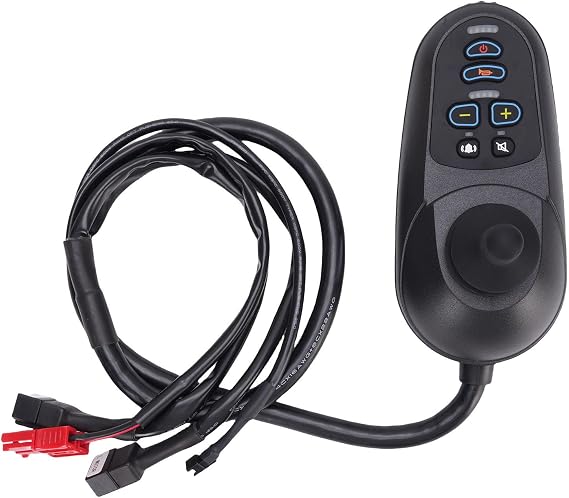 Electric Power Wheelchair Controller Joystick, Stable Control Versatile Accessory with Compatibility, 50A Universal with High Current Magnetic Brake Connector, Ergonomic