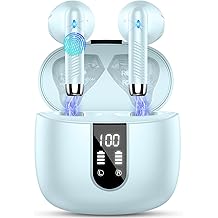 Renimer Wireless Earbuds, Bluetooth 5.3 Headphones with ENC Noise Canceling Mic, 3D Stereo Wireless Earphones, LED Display