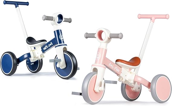 Tricycle with Handle - Bundle Pink & Blue