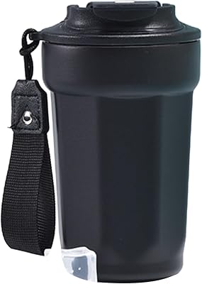 14 Oz Stainless Steel Vacuum Insulated Tumbler, Travel Coffee Cup with Spill-Proof Lid, Insulation Mug for Both IceHot Beverages Black 400ML