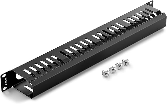 VCELINK 1U 24-Slot Server Rack Cable Management for 19" Rack/Cabinet 1-Pack