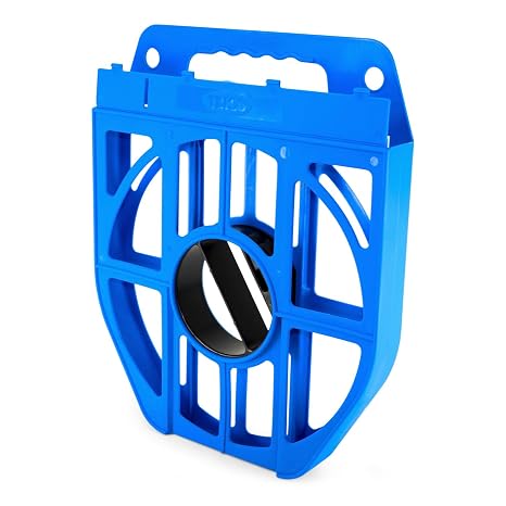 IDL Packaging Portable Strapping Dispenser for Polyester, Stainless Steel or Steel Strapping Coil up to 1/2" Width - Plastic Tote for Poly and Metal Banding - Ergonomic Carrier with Handle