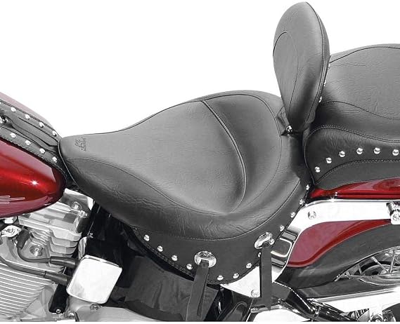 Mustang Wide Studded Solo Seat with Backrest 79120