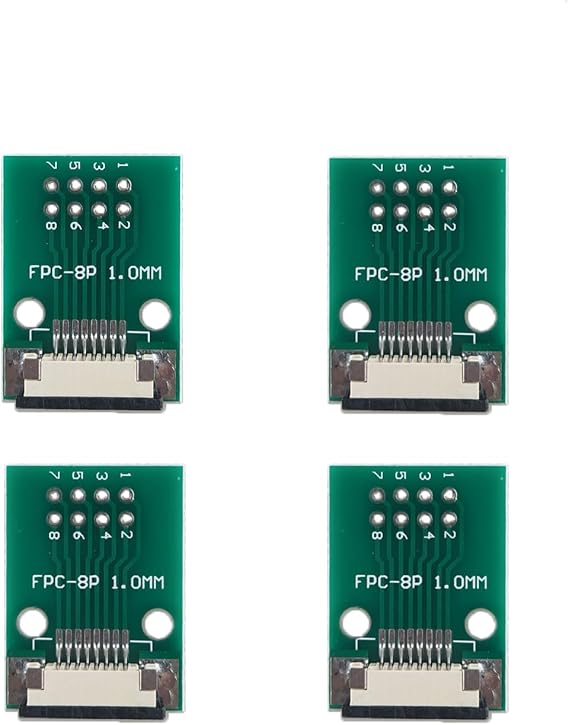 MTCELL 4 Pcs FFC FPC PCB Converter Board 8 Pin 1.0mm Pitch to Dip 2.54mm for FCC Cable Couple Extend Adapter