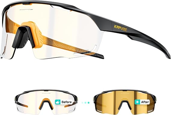 KAPVOE Photochromic Cycling Sunglasses UV400 Men Women K91