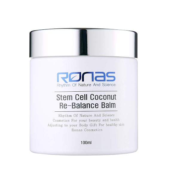 Ronas Stem Cell Coconut Rebalance Balm Anti Aging Cream Face Neck Moistureizer for Women Coconet oil Soothing and Powerful moisturization Shea butter Deep softening Korean Skin Care 3.3fl oz