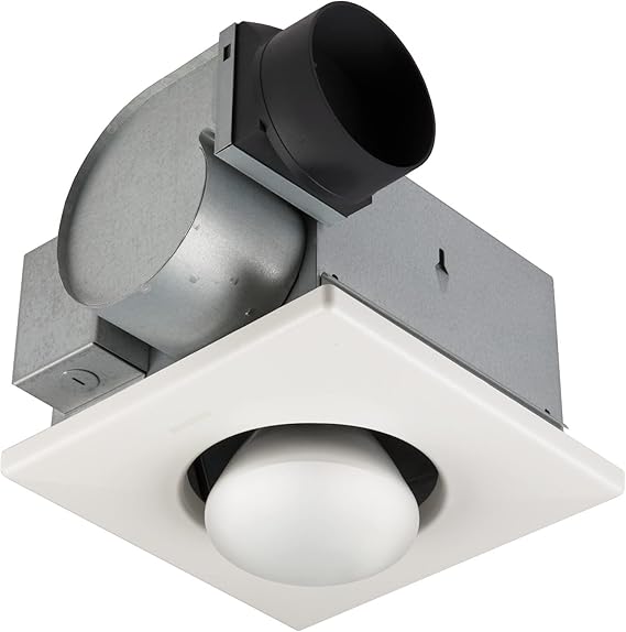Broan Ceiling Bathroom Exhaust Fan/Infrared Heater, 70 CFM, 250-Watt