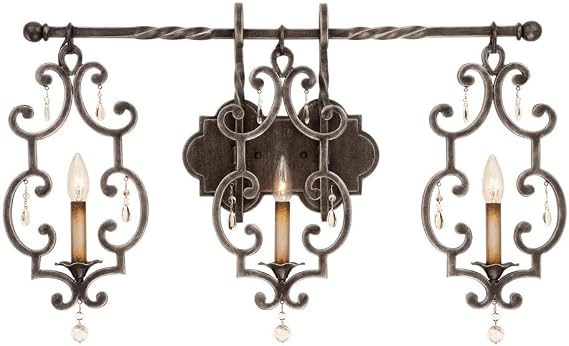 Kalco 2633AC Vanity Lights with Shades, Antique Copper Finish