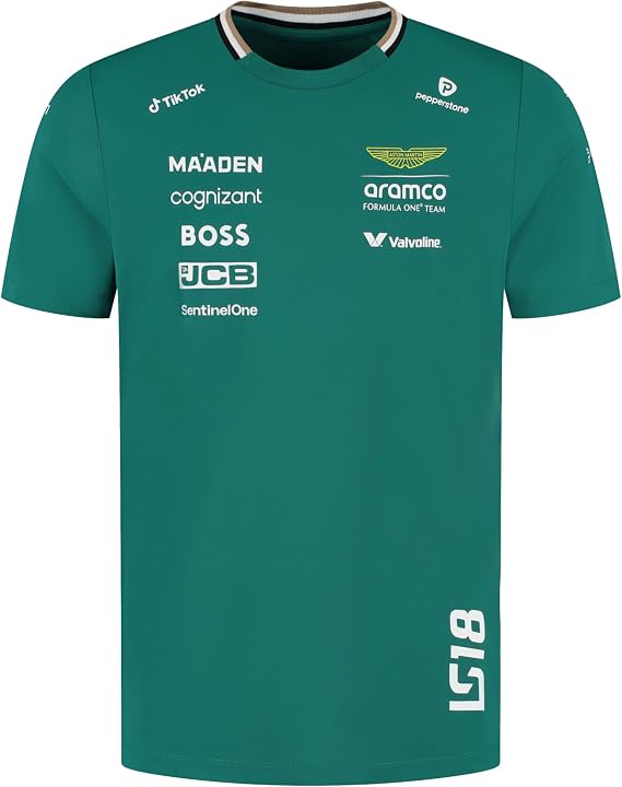 Aston Martin F1 2025 Lance Stroll Team Tshirt for Men Green - Size: 3XL