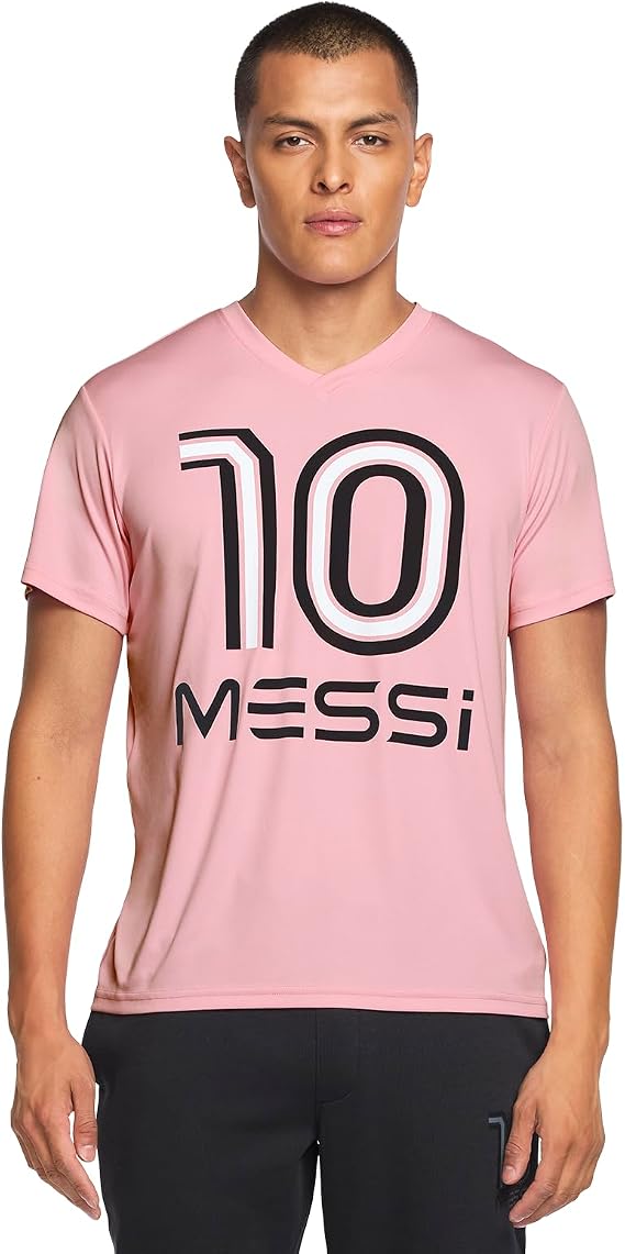 Messi Men's Heatwave V-Neck Tee, Lifestyle Short Sleeve T-Shirt