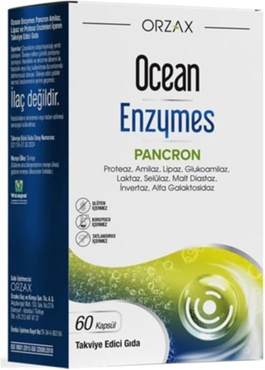 Orzax Ocean Enzymes Pancron 60 Kapsül