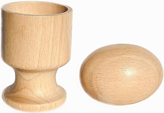 JE JOUE Montessori Materials Wooden Egg with Cup for Toddler Toy
