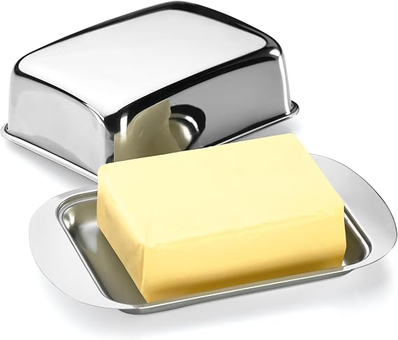 Tescoma 428630.00 Butter Dish with lid, stainless steel, for refrigerator
