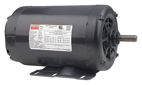 Dayton 1-1/2 HP General Purpose Motor,3-Phase,1725 Nameplate RPM,Voltage 230/460,Frame 56H