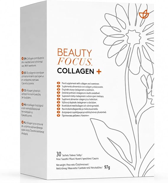 Nu., Skin Beauty Focus Collagen + | 30 Sachets Supports Skin Hydration, Elasticity & Smooth Appearance