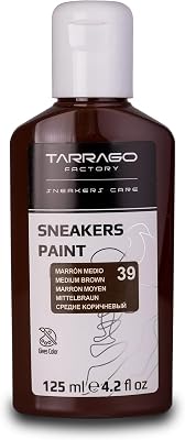 Tarrago Sneaker Leather PaintAcrylic Customize Shoe Paintfor Sneakers, Boots, Bags, PursesMatte,Flexible, Perfect CoverageMedium Brown #039 4.4 Fl.Oz.