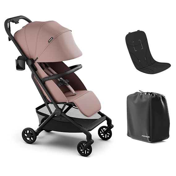 Mompush Velo Compact Travel Stroller One-Hand Fold, Carry-on Approved