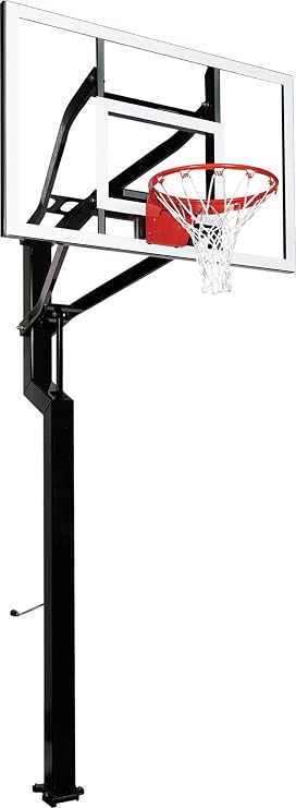 All-Star In Ground Adjustable Basketball System with 54-Inch Glass Backboard - Multiple Rim Options